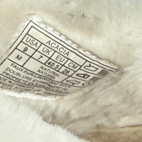 Earth Elements Acacia Cable Knit Suede Faux Fur Comfort Slip On Womens 9 White - Picture 8 of 8